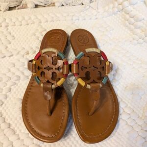 Tory Burch Green and Brown Sandals
